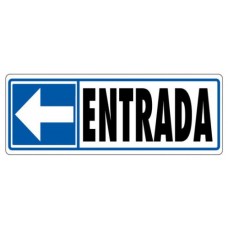 SEÑAL "ENTRADA (IZQUIERDA)" 175X65 PVC GRIS ARCHIVO 2000 6177-08 GS (Espera 4 dias)